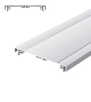 standard-profil für leuchtkästen, 200 mm breit, mit zwei abdeckrahmen eloxiert