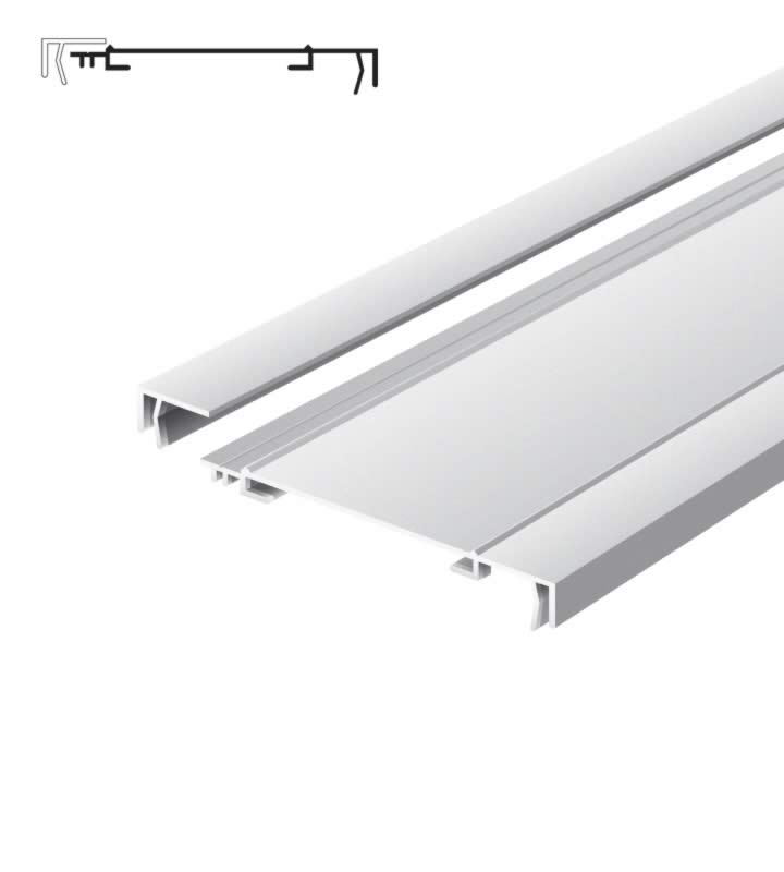 Standard-Profil für Leuchtkästen, 170 mm breit, mit einem Abdeckrahmen eloxiert