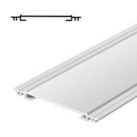 standard-profil für leuchtkästen, 170 mm breit, ohne standard/softline-abdeckrahmen eloxiert