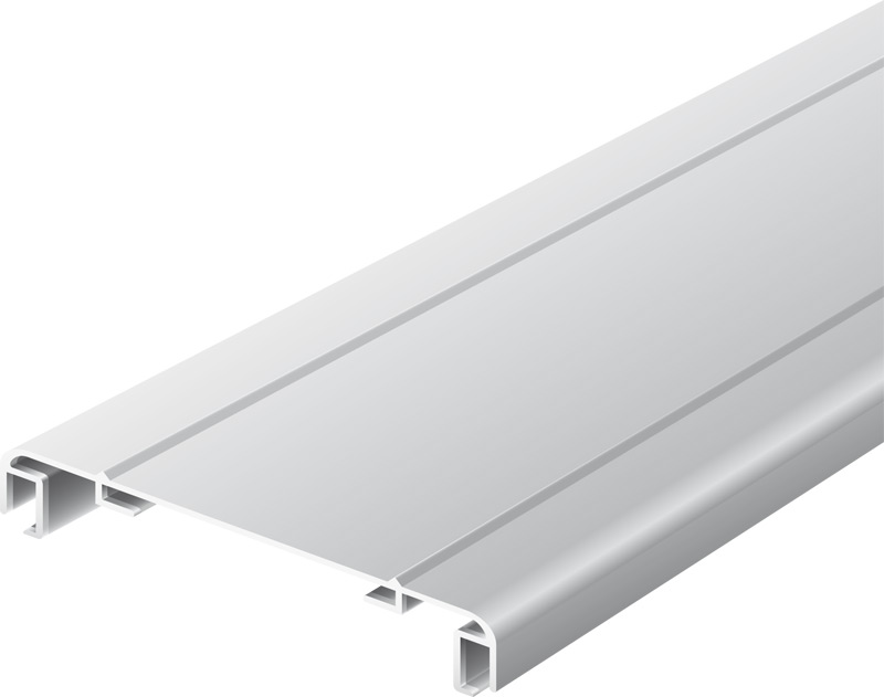 Standard-Profil für Leuchtkästen, 170 mm breit, ohne Standard/Softline-Abdeckrahmen eloxiert