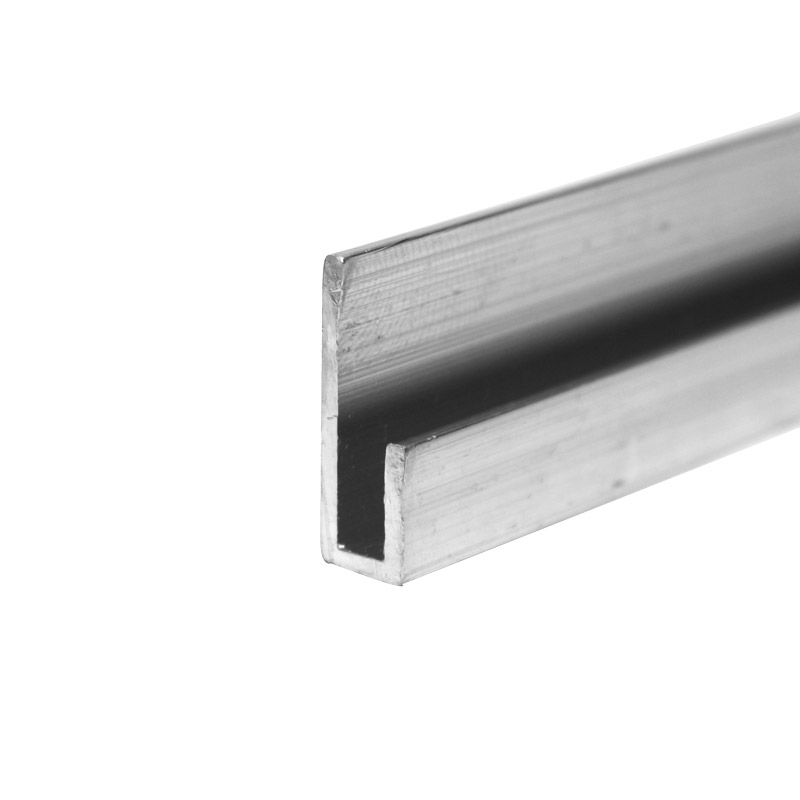 Aluminium U profiel 9x6,5x20x1,25 mm länge 6000 mm