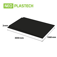 Neo Plastech schwarz schäumt PVC 3 x 1560 x 3050 mm