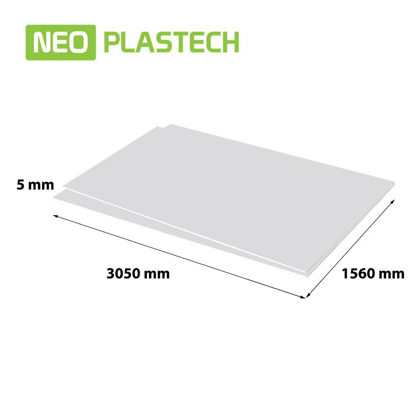 Neo Plastech schäumt PVC 5 x 1560 x 3050 mm