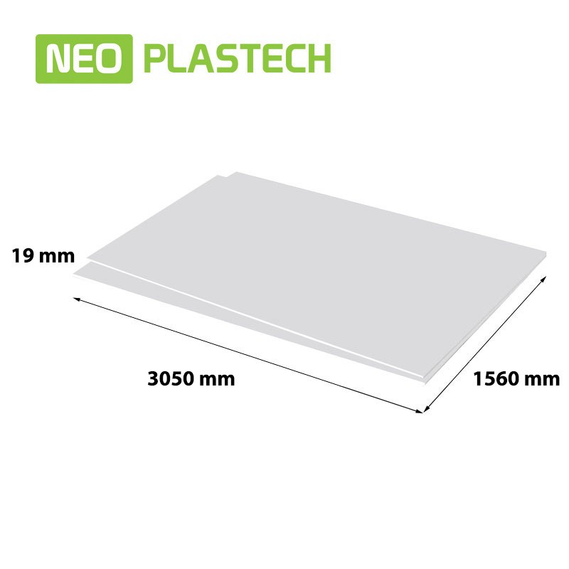 Neo Plastech schäumt PVC 19 x 1560 x 3050 mm