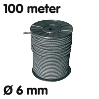 elastic on roll black 100 m 6 mm