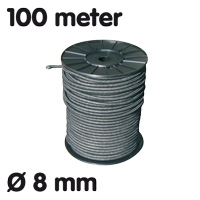 elastic on roll black 100 m 8 mm