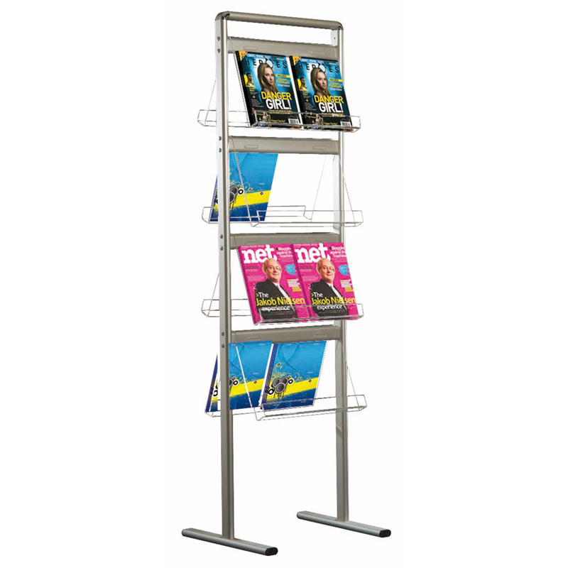 Brochure set acrylic shelves 2x4 a4 double sided