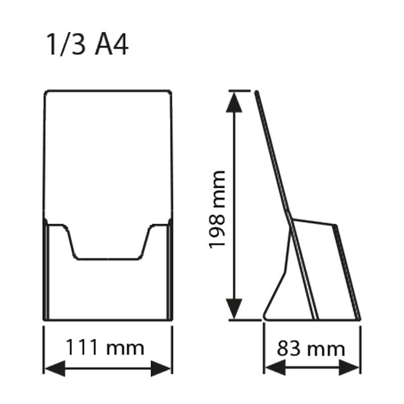 Leaflet tray u type 1 3 a4