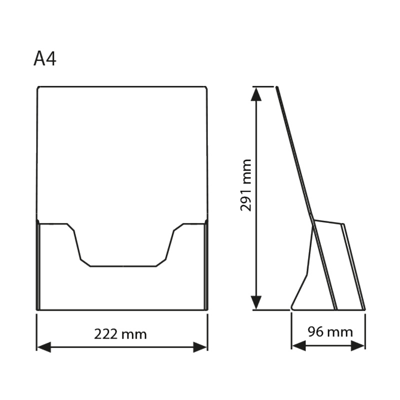 Prospekthalter Hochformat A4