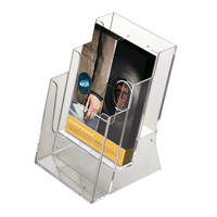 multiple pocket leaflet dispenser a4 x 3