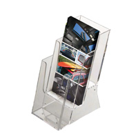 multiple pocket leaflet dispenser 1 3 a4 x 3