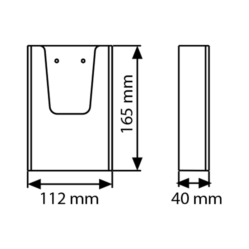 Prospekthalter an der Wand 1/3 A4 60 Stück.