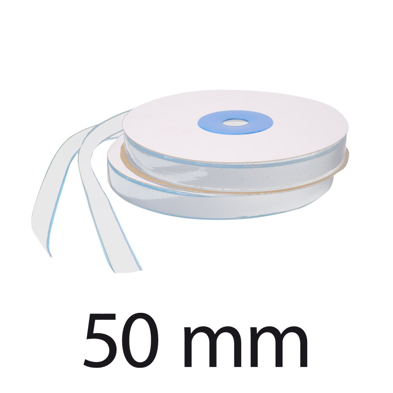 Self adhesive velcro 50 mm wide hook white