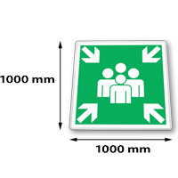 traffic sign square 1000 x 1000 mm