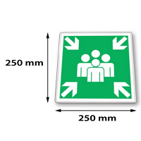 traffic sign square 250 x 250 mm