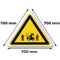 traffic sign triangle 700 x 700 x 700 mm