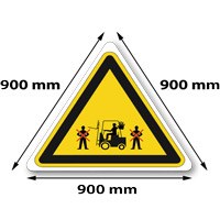 traffic sign triangle 900 x 900 x 900 mm