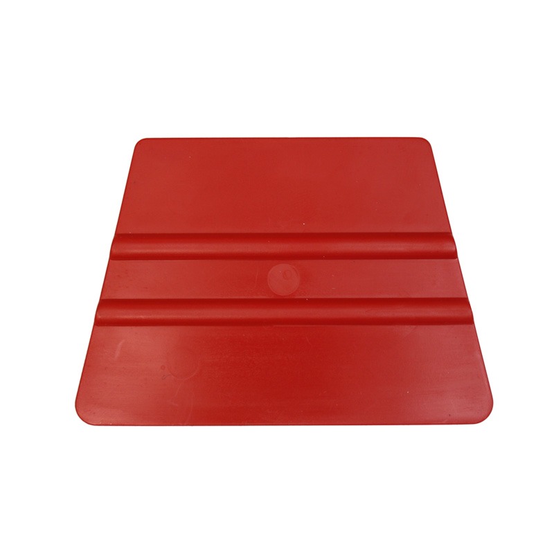 Hard trapezoidal plastic squeegee red