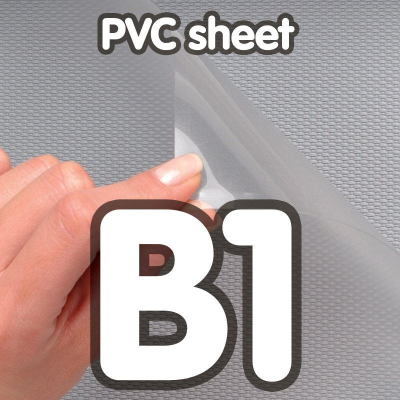 PVC-Folie B1 für Standard-Klapprahmen