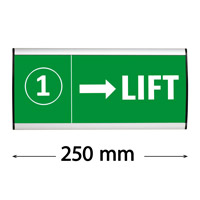 wall sign modelle 105 105 x 250 mm