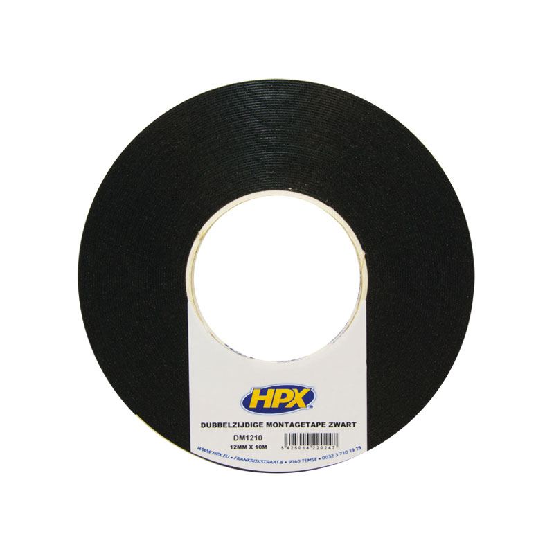 Double sided mounting tape black 12 mm